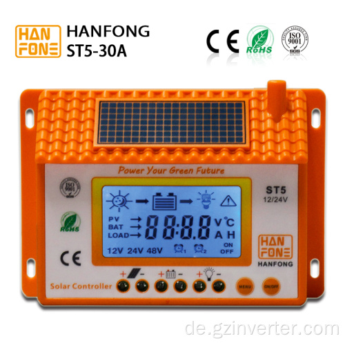 12 V/24 V Miniatur Solar Cell 30A Ladegerät Controller